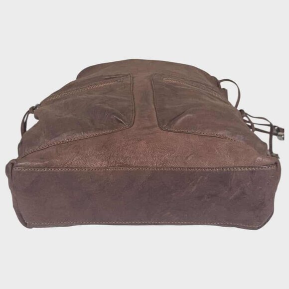 Thomas Wylde Brown Leather Studded Skull Large Hobo Bag Vintage Y2K - Picture 13 of 15